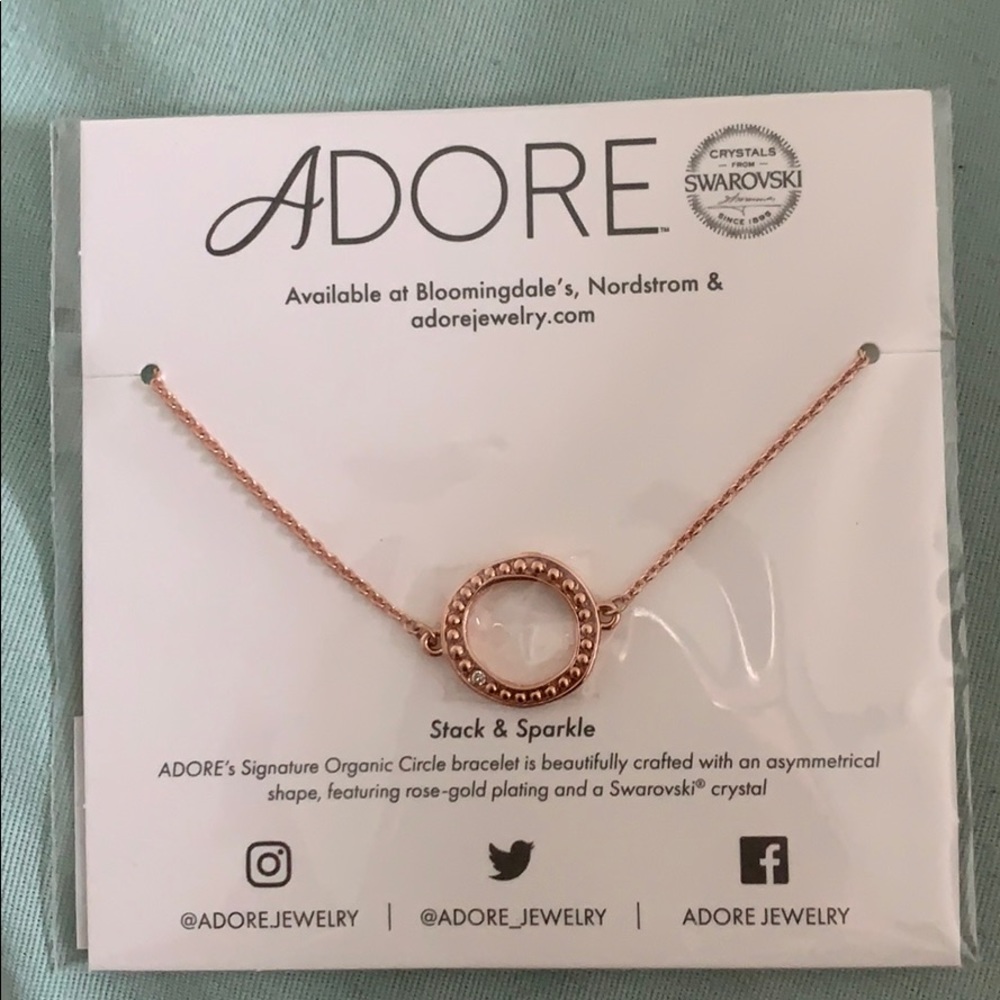 ROSE GOLD ADORE BRACELET WITH SWAROVSKI CRYSTALS